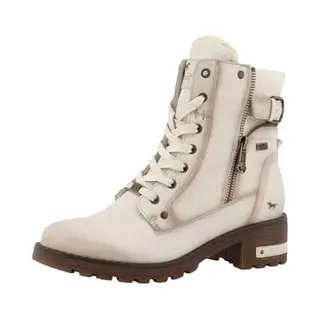Mustang Damen Stiefelette Mit Zierreißverschluss 15M0082001, Größe, 39 Eu, Farbe, Weiß