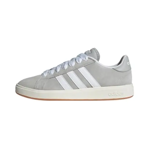 Adidas Herren Grand Court Base 00s Shoes, Grey Two/Cloud White/Gum, 40 Eu thumbnail
