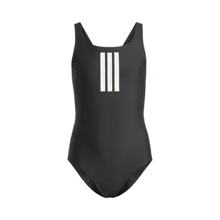 Adidas Girl's 3-Stripes Swimsuit Kids, Black/White, 4-5 Years