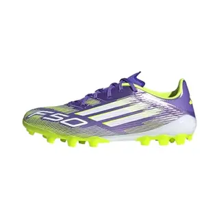 Adidas Unisex F50 League Artificial Ground Football Boots, Purple Rush/Cloud White/Lucid Lemon, 44 Eu