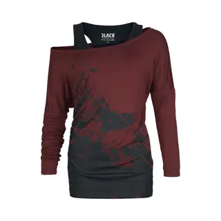 Black Premium By Emp Shirt Met Lange Mouwen - Busting Loose - S Tot Xxl - Voor Vrouwen - Bordeaux