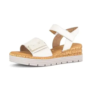 Gabor Damen Plateausandalen, Frauen Sandalen, Moderate Mehrweite (G), Creme (52), 40 Eu / 6.5 Uk