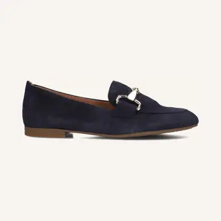 Gabor Damen Slipper, Frauen Slip On, Loafer, College Schuhe, Businessschuhe, Slip-ons, Mokassins, Halbschuhe, Slides, Dark-Blue (Gold), 37.5 Eu / 4.5