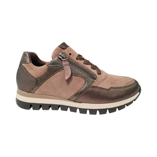Gabor Rollingsoft Beige Suede Dames Sneakers - Beige - 38 thumbnail