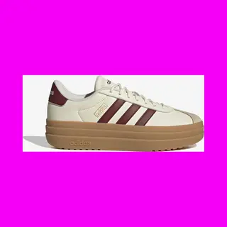 Adidas Vl Court Bold Shoes Beige Burgundy Women - 38