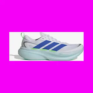 Adidas Herren Supernova Glide Running Shoes, Ftwr White/Blue/Lime Burst, 44 Eu