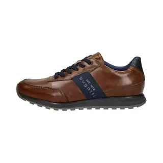 Bugatti Vollleder Sneaker In Zakelijke Look Met Bugatti-schriftzug Aan De Zijkant Herensneakers, Cognac.
