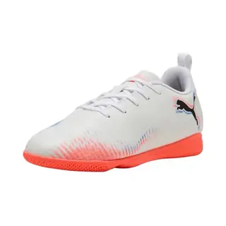 Puma Unisex Kinder Future 8 Play It Jr Fussballschuh, Puma Weiß Puma Schwarz Leuchtendes Rot, 33 Eu