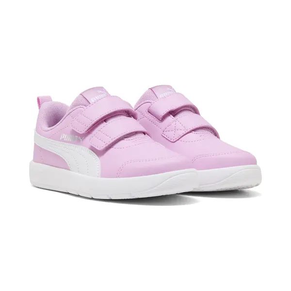 Puma, Jungen, Sneakers, Courtflex V3 V Ps, Weiss, Pink, (33) thumbnail