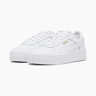 Puma Mädchen Carina Street Jr Sneaker, Puma White Puma White Puma Gold, 38.5 Eu
