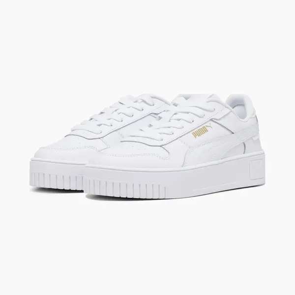 Puma Mädchen Carina Street Jr Sneaker, Puma White Puma White Puma Gold, 38.5 Eu thumbnail