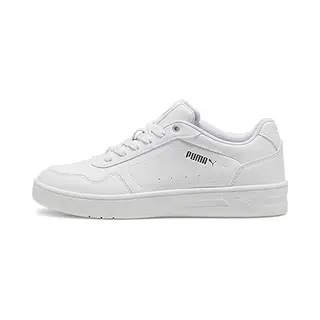 Puma Women Court Classy Sneakers, Puma White-Puma Silver, 6 Uk