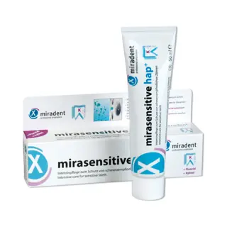 Miradent Mirasensitive Hap+ Zahncreme 50 Ml | Intensivpflege Zum Schutz Von Schmerzempfindlichen Zähnen | Mit Hydroxylapatit & Fluorid | Gegen
