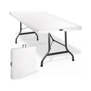 Casaria® Klapptisch Weiß Kunststoff 183x76cm