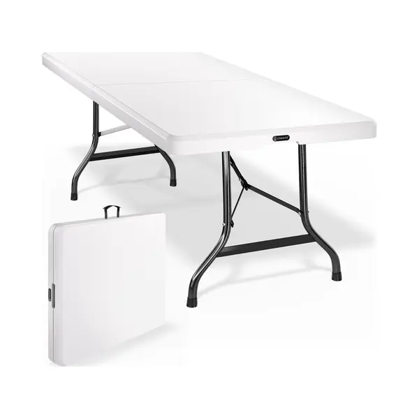 Casaria® Folding Table W/ Carry Handle White 6ft thumbnail