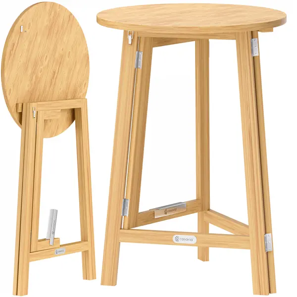 Casaria® Statafel Massief Hout Ø80cm Inklapbaar thumbnail