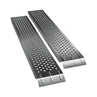 2 Monzana Oprijplaten – Antislip Geperforeerd Staal - Tot 400kg