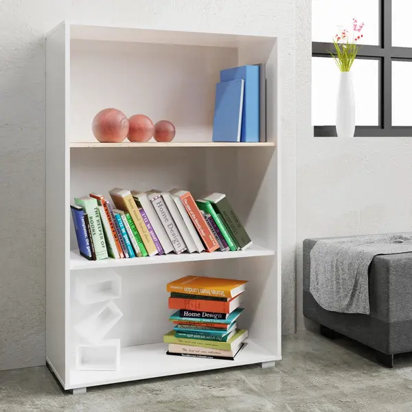 Casaria® Boekenkast Vela Wit 3 Vaks thumbnail
