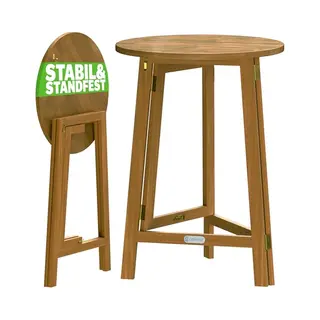 Casaria® Statafel Hout Ø80cm Inklapbaar