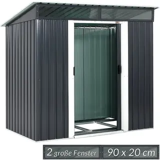 Gardebruk® Tuinschuur Zwart Metaal 200x125x180cm