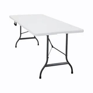 Casaria Tuintafel Opvouwbaar – Met Draaggreep 220x70 Cm – Wit