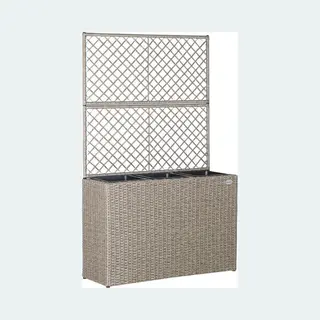 Casaria® Rattan Trellis Planter Cream 83x305x146cm