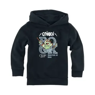Sesame Street Trui Met Capuchon - Oscar- Monster Of Rock - 152 Tot 164 - Voor Kinderen - Zwart