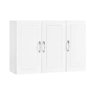 SoBuy Hängeschrank FRG231-L Badezimmerschrank Wandschrank Küchenschrank, Mit 3 Türen, Bad, Küche