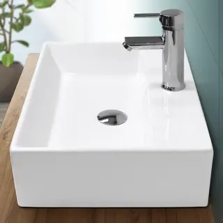 LuxeBath Wastafel 510x360x130 Mm Keramisch Wit