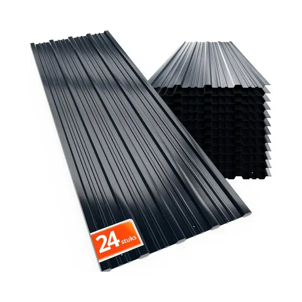 Gardebruk® Trapezblech 24er-Set Anthrazit 129x46cm Vorgebohrt thumbnail