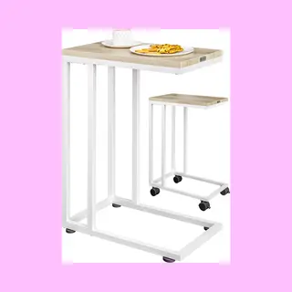Casaria Beistelltisch, Mit 4 Rollen 2 Bremsen 50x35x70cm 40kg Belastbarkeit Kippsicher Stabil