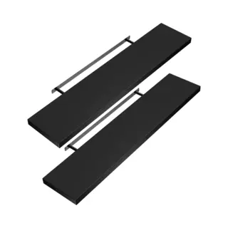 Casaria Wandregal, Schwarz Hängeregal Mit Halterung 15kg Tragkraft Küche Matt 70cm