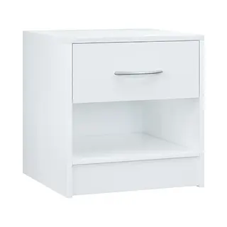 Casaria® Nachttisch Kiel Weiß 41x39x28cm