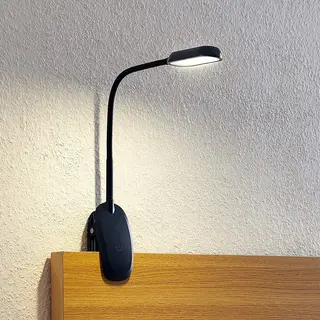 Prios Led Klemmleuchte Najarimit Usb Anschluss Dimmbar (Modern) In Schwarz (1 Flammig, ) - Tischlampe Tischleuchte Leselampe Nachttischlampe