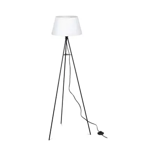 Elsika Tripod-stehleuchte, Stoffschirm, Weiß - Elc