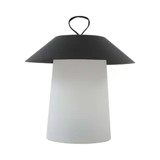 Lindby Led-Akkutischleuchte Kalina, Schwarz/weiß, IP44