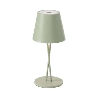 Lindby Led-Akkutischleuchte Janea Cross, Grün, Metall