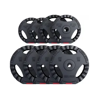 Gorilla Sports Halterschijven Set - Bundel - 27, 5 Kg - Gripper Kunststof - 30 Mm