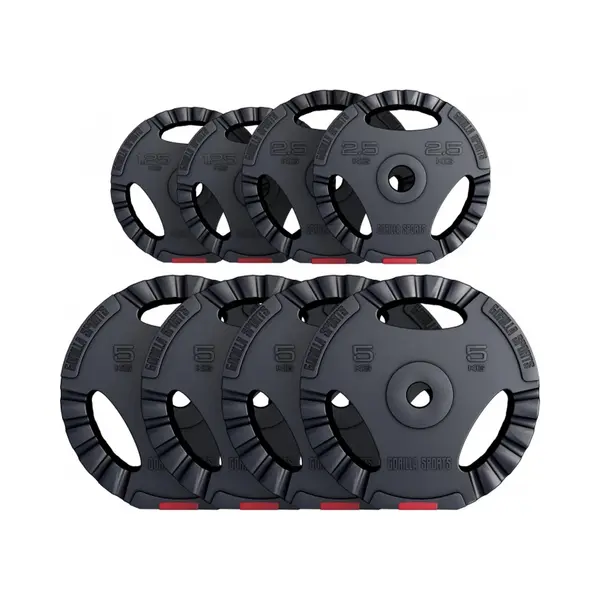 Gorilla Sports Halterschijven Set - Bundel - 27, 5 Kg - Gripper Kunststof - 30 Mm thumbnail