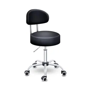 Tresko Drehhocker Rollhocker Mit Lehne, Arbeitshocker Höhenverstellbar 46-58 Cm, Bürostuhl Mit Rollen Hocker Drehstuhl Kosmetikhocker