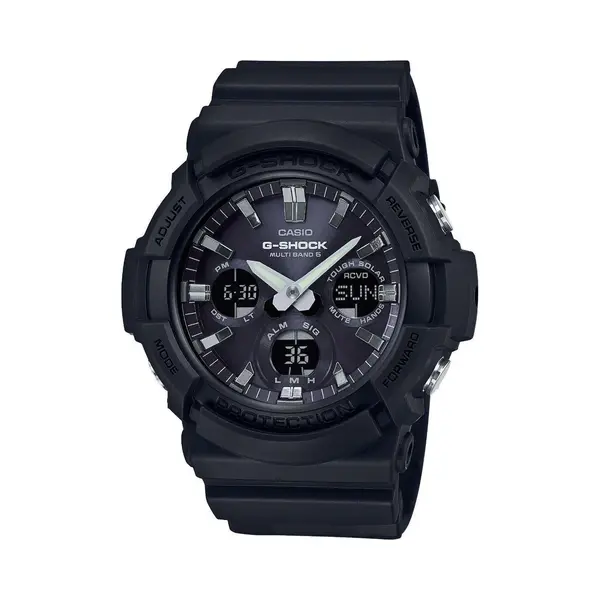 Casio Gents 52.00mm Solar Watch With Black Analogue - Digital Dial And Black Rubber Strap Gaw-100B-1AER thumbnail