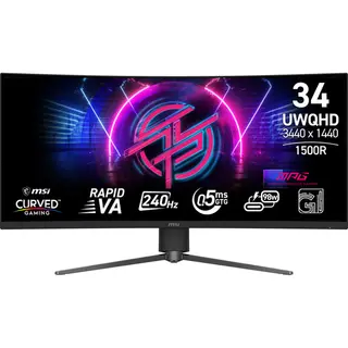 Msi Mpg 346CQRF X24 computer monitor 86,4 cm (34") 3440 x 1440 Pixels UltraWide Quad Hd Zwart