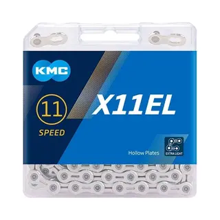 Kmc X11el Fietsketting 1/2"-11/128​​​​​​​" 118 Schakels 11v Zilver