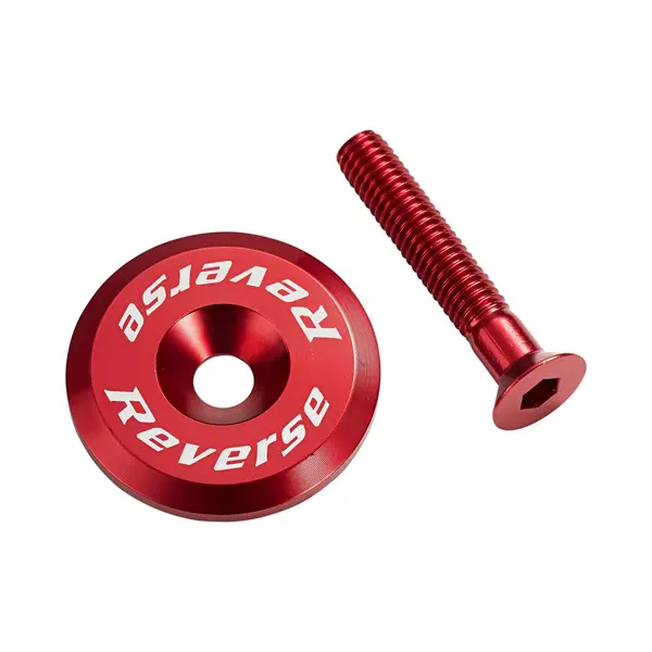 Reverse Steuersatzkappe Alu Mit Schraube Rot thumbnail