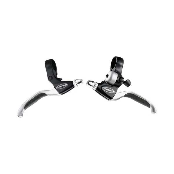 Tektro Bremshebel CL530-Rs + CL535-Rt (Rapidefire Und Integrierte Klingel) – Paar – Silber thumbnail