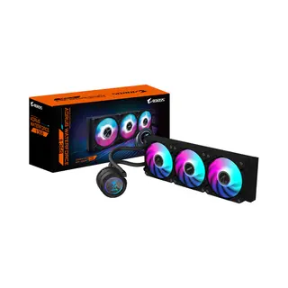 Gigabyte Aorus Waterforce Ii 360 Aio Flüssigkeits-Cpu-Kühler - 3x120mm Argb-Lüfter, Schiebe-in-Verriegelungsmechanismus, Daisy-Chain, kompatibel mit Intel Lga 1851 und Amd AM5