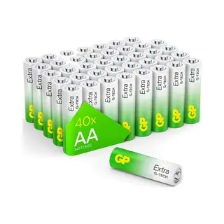 Gp Extra Alkaline Batterijen Aa 1, 5V - 40 Stuks Aa Batterijen (Mignon, Penlite, LR06) – Aa Batterij Met Nieuwe G-Tech Technologie