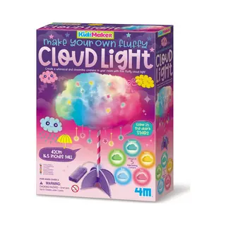 4M KidzMaker – Educatief Stem Speelgoed – Maak Je Eigen Fluffy Lichtwolk – Licht & Techniek