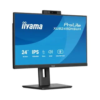 iiyama 24’’ (60.5 cm) Desktop-Monitor mit integrierter Windows Hello Webcam und Mikrofon