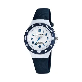 Lorus Young RRX43CX9 - Kinder Horloge - Lichtfunctie - Wit/Blauw - 30 Mm